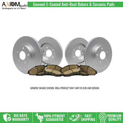 #ad Front Rear Kit Geomet E Coated Anti Rust 4 Brake Rotors 8 Ceramic Brake Pads C $247.41