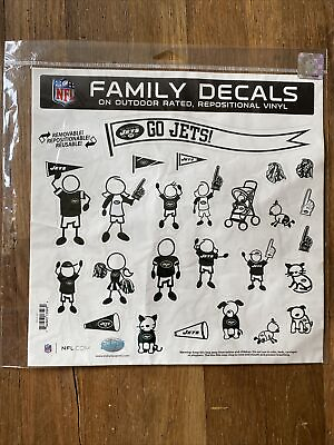 #ad NFL New York Jets Football Large FAMILY DECAL SET 25 STICKERS **NEW** $3.89