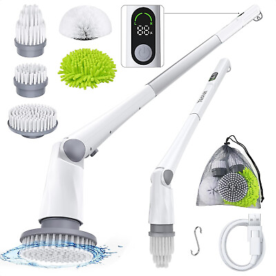 #ad 5 Heads Electric Spin Scrubber Cordless Bath Tub Power Scrubber with Handle US $23.99