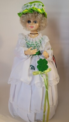 #ad Brinn#x27;s March Musical Rotating 12quot; Doll quot;Irish Eyes Are Smilingquot; With COA $14.95