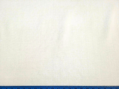#ad R TURBO VANILLA Cotton Solid White Drapery Upholstery Woven Fabric $9.99