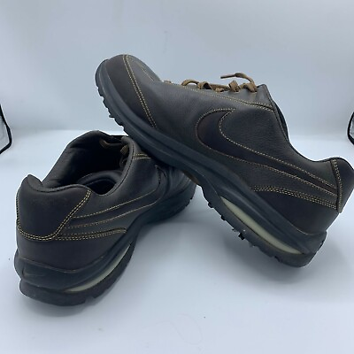 #ad NIKE LX Mens 10X Brown Leather Sport Performance Golf Shoes 312397 221 Cleats $24.88