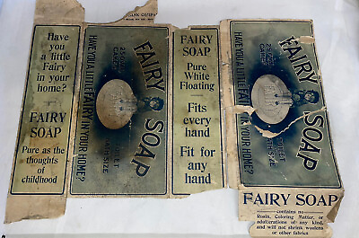 #ad Vintage Fairbank’s Fairy brand soap 25 OVAL CAKES Soap Cardboard Box Advertising $99.99