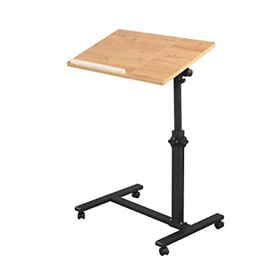 #ad Rolling Laptop Desk for Rolling Cart Tilting Overbed Bedside Table Desk Overb... $73.49