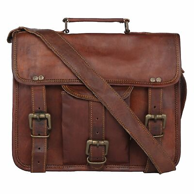 #ad Men Excellent Leather Casual Messenger Bag Cross body Tote Handbag Shoulder Bag $45.93