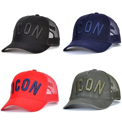 #ad Mesh Summer Baseball Cap for Men Women Embroidery Icon Letters Dad Hat Hip Hop $24.50