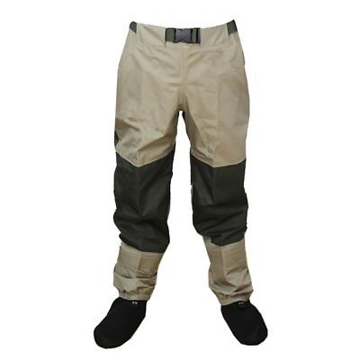 #ad Breathable Stockingfoot Waist High Pant Waders Guide River Pants Wading Trousers $75.99