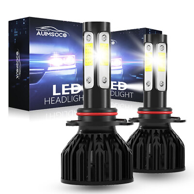 #ad Super Bright Cool White LED Headlight High Beam Bulbs 9005 HB3 40V 12000LM 2019 $29.99