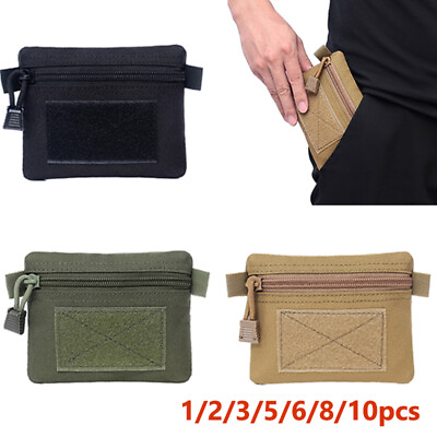 #ad 1 2 3 5 6 8 10 pcs EDC Pouch Wallet Portable Small Waist Bag Coin Storage Bags $10.99