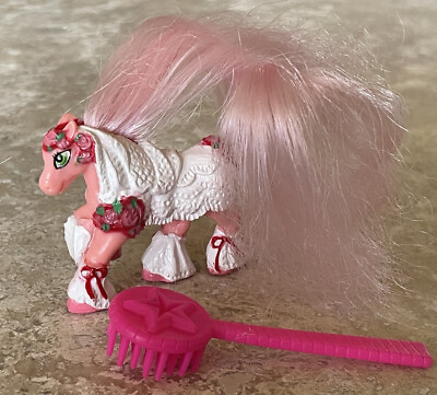 #ad Little Beauties Fashion Horse Vintage 1988 Great Condition Includes Pink Brush $7.95