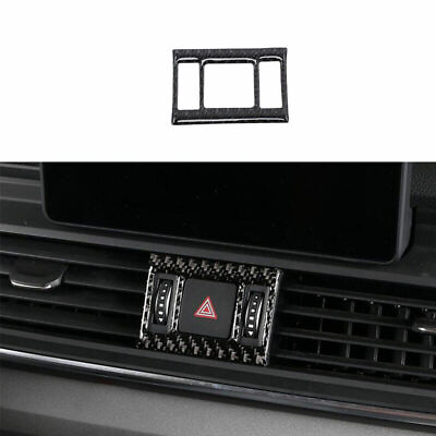 #ad For Audi Q5 2018 2023 Real Carbon Fiber Console Emergency Switch Cover Trim 1PCS $27.54