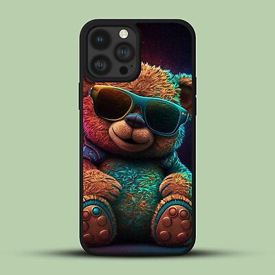 #ad trippy bear big smile Aluminum Phone Cover For iPhone 14 15 11 12 13 Pro AU $17.99