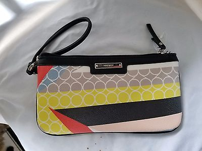 #ad Nine West Table Treasures Multi Colored Zippered Wristlet Clutch $12.99