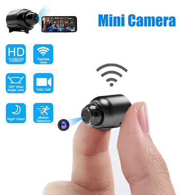 #ad Portable Mini Smallest Wireless WiFi Camera 1080P Night Vision Motion Detection $16.55