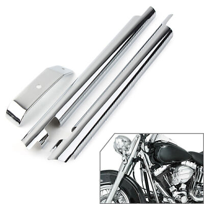 #ad Frame Cover Front Chrome Down Tube Cover For Harley Softail Fat Boy Twin Cam GZ AU $76.95