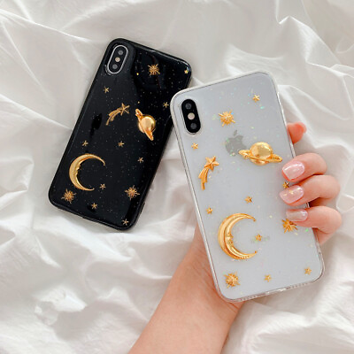 #ad 3D Moon Star iPhone Case for iPhone 14 Pro Max 13 12 11 Pro Max $13.85
