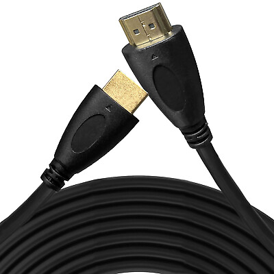 #ad #ad HDMI Cable 4K High Speed Cord 3 10 12 15 25 30 40 50 75 100 FT 2160P HDTV Lot $5.40