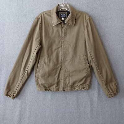 #ad J.Crew Jacket Mens XS Brown Full Zip Long Sleeve Pocket Sportsmen Outdoor Jacket $39.99