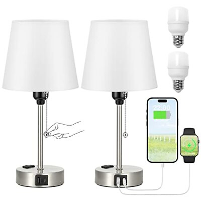 #ad Bedside Lamps for Bedrooms Set of 2 Nightstand Table Lamp with 3 Color Mode... $54.31