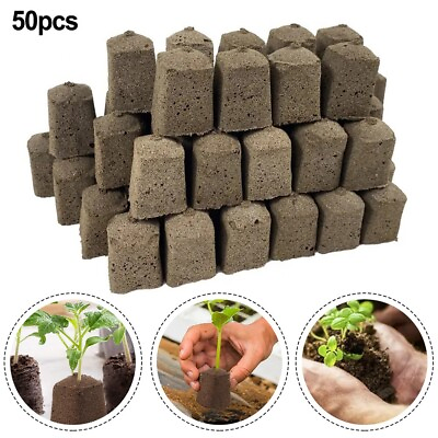 #ad 50PcsSoil Block Nursery Soil for Indoors Potting Soil Starting Plugs Peat Soil $17.05