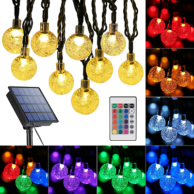 #ad Solar Globe Lights Outdoor 36Ft 60 LED Color Changing Solar String Lights with $38.99