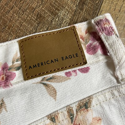 #ad American Eagle ‘Mom Shorts’ Hi Waist Cottage Floral Rolled Hem Excellent 10 $19.99