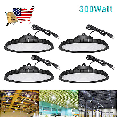 #ad 4 Pack Led UFO High Bay Light 300W Industrial Gym Warehouse Commercial Light $132.01