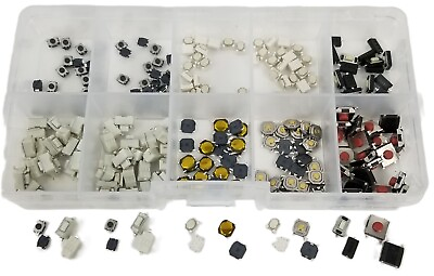 #ad 250pcs Tactile Push Button Switch Assortment Kit 10 Types Momentary SMD SMT NEW $14.87