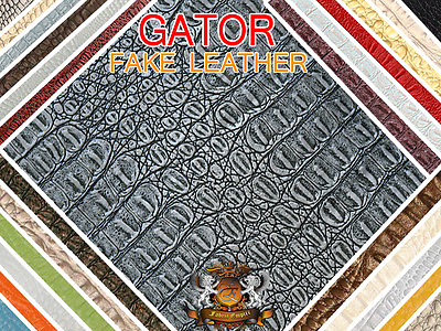#ad Crocodile Fake Leather Vinyl Fabric GATOR Embossed Texture 54quot; Wide By The Yard $18.50