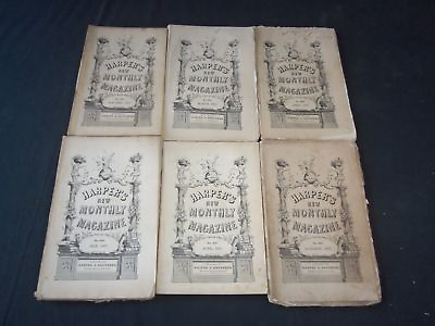 #ad 1867 69 HARPER#x27;S MONTHLY MAGAZINE LOT 12 ISSUES NICE ILLUSTRATIONS amp; ADS WR 1408 $210.00