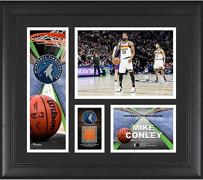 #ad Mike Conley Utah Jazz Framed 15quot; x 17quot; Collage with a Piece of Team Used Ball $79.99
