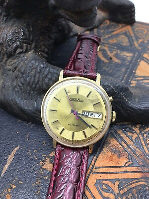 #ad Slava Vintage Men Wrist Watch Russian Mechanical Unisex Antique USSR n70 $198.00