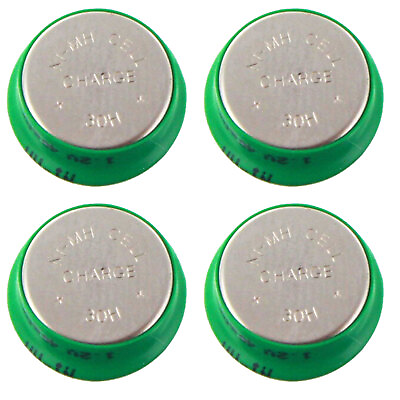 #ad 4pcs 1.2V 40mAh NiMH Flat Top Button Rechargeable Battery $19.95