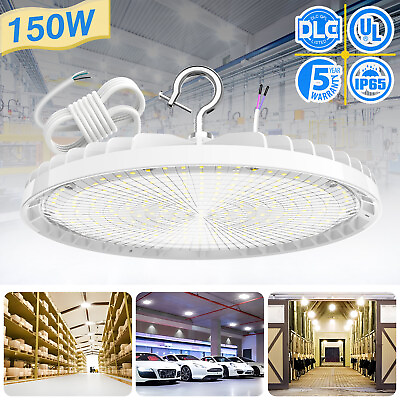 #ad #ad White UFO LED High Bay Light 150W Commercial Warehouse Workshop Lighting Fixture $51.34