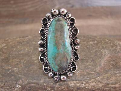 #ad Navajo Nickel Silver amp; Turquoise Ring by Cleveland Size 12 $54.99