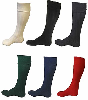 #ad Scottish Wool Blend Men#x27;s Kilt Hose Socks Available In 9 Different Colors $13.99