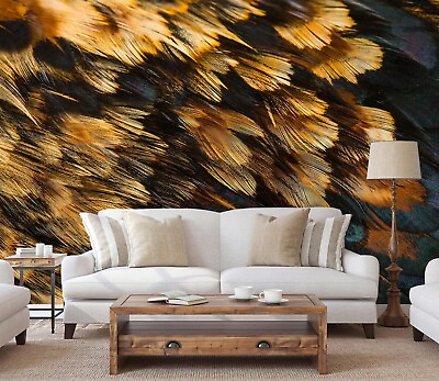 #ad 3D Tan Retro Feather 41541NA Wallpaper Wall Murals Removable Wallpaper Fay AU $376.99
