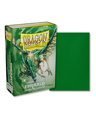 #ad 60 Dragon Shield Card Sleeves EMERALD MATTE Small Mini Size Japanese Yugioh $9.95
