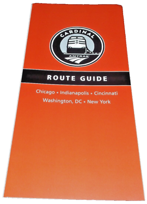 #ad 2005 AMTRAK CARDINAL ROUTE GUIDE $25.00