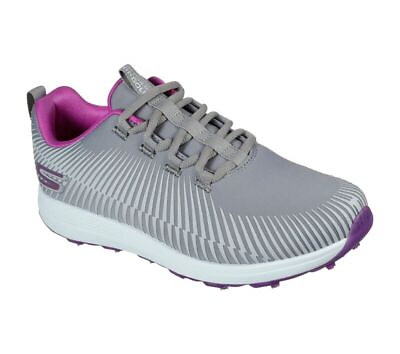#ad NEW Womens Skechers Go Golf Max Swing Golf Shoes 123021 Gray Purple Sz 6 M $64.99