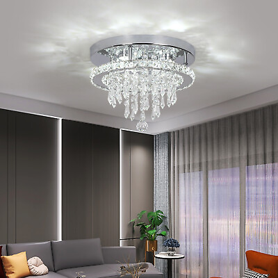 #ad 30cm LED Ceiling Light Crystal Chandelier Pendant Light Bedroom Living Room Lamp $59.99