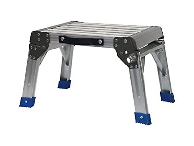 #ad 80773 Foldable Aluminum Platform amp; Step Stool 350 lbs. Maximum Capacity $62.04