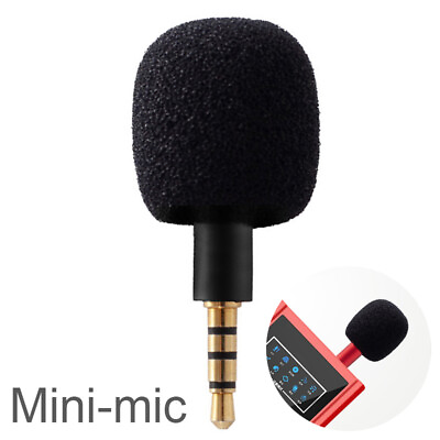 #ad Mini 3.5mm Aux 4 Pole Condenser Microphone Karaoke Mic for Mobile Phone Computer $6.75