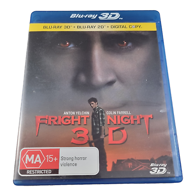 #ad Fright Night 3D 2D Blu ray Blu ray 2011 Region Free Horror AU $24.95