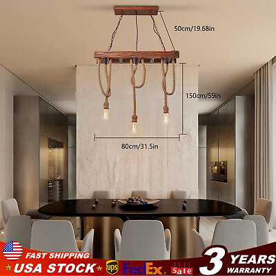 #ad 3 Heads Chandelier Kitchen Pendant Light Hanging Ceiling Lamp Lighting Fixture $63.65
