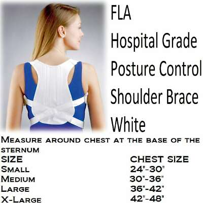 #ad FLA Large Posture Control Shoulder Brace White $15.00