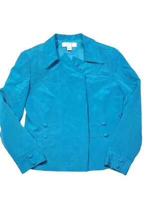 #ad Vintage Nordstroms Silk Shomi Sea foam Green Pant suit Size 6 $68.00