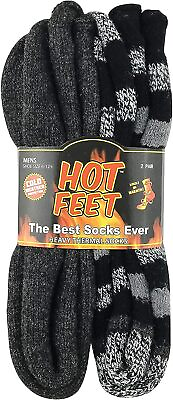 #ad HOT FEET Thermal Socks for Men 2 4 Pack Extreme Cold Boots Socks Winter Insula $45.43