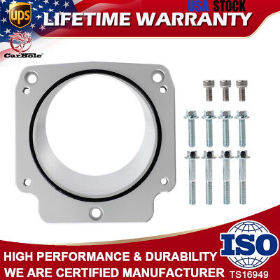 #ad For LS Aluminum Manifold Throttle Body Adapter Plate 3 Bolt Intake to 4 Bolt TB $22.99