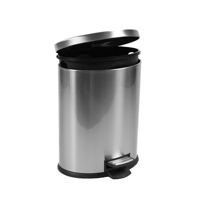 #ad Better Homes amp; Gardens 1.3 Gallon Trash Can Oval Bathroom Trash Can Stainless $14.88